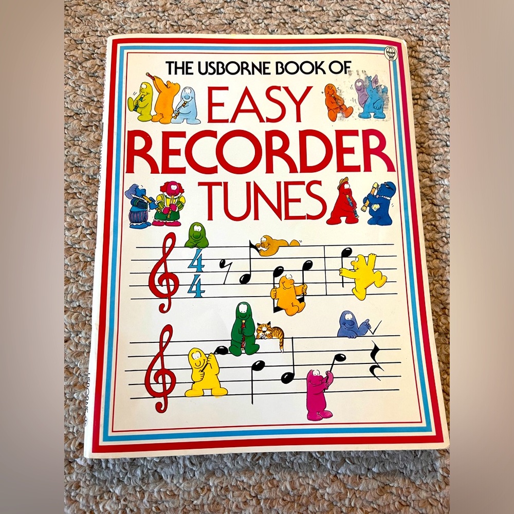 The Usborne Book of Easy Recorder Tunes- Vintage